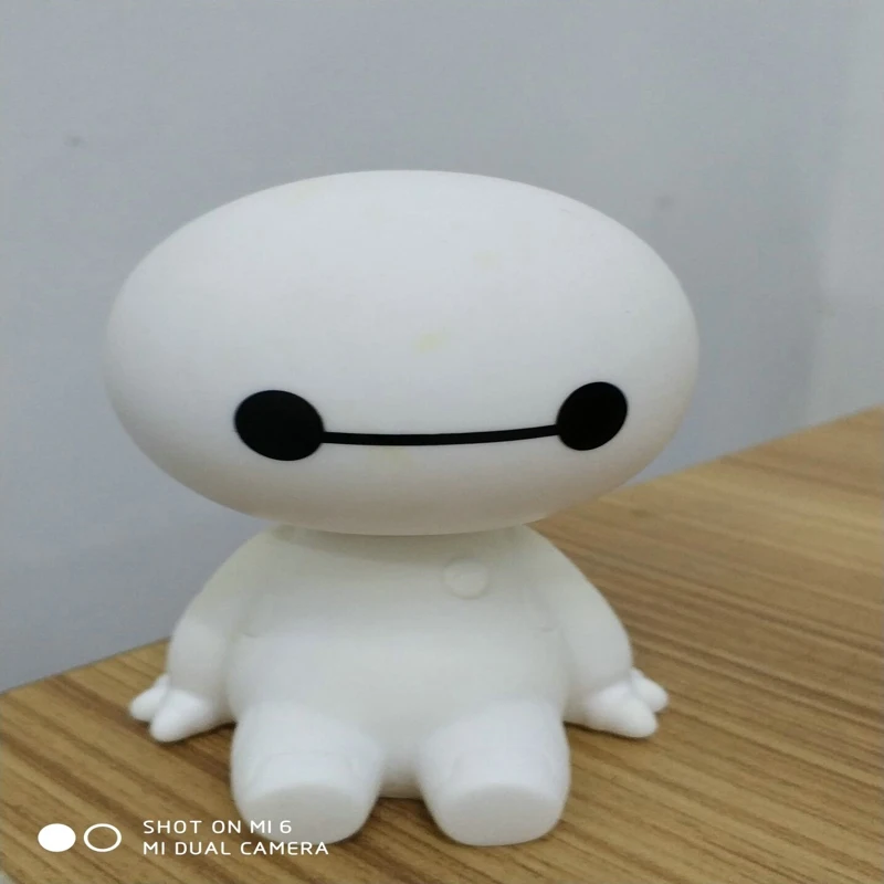 Мультяшный пластиковый робот Baymax Тряска головой фигурка автомобиля украшения