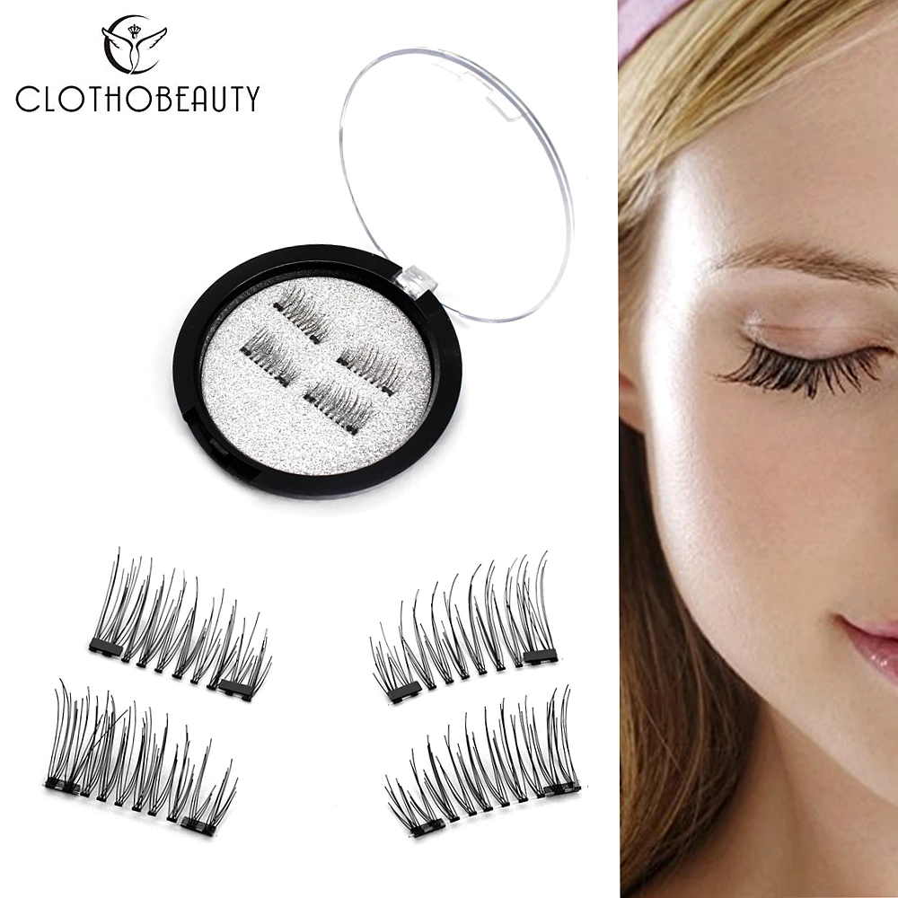 

CLOTHOBEAUTY False MAGNETIC Eyelashes, Half Cover Dual Magnets, No Glue, Fake Lashes Extension, Natural Reusable Handmade(CT-42)