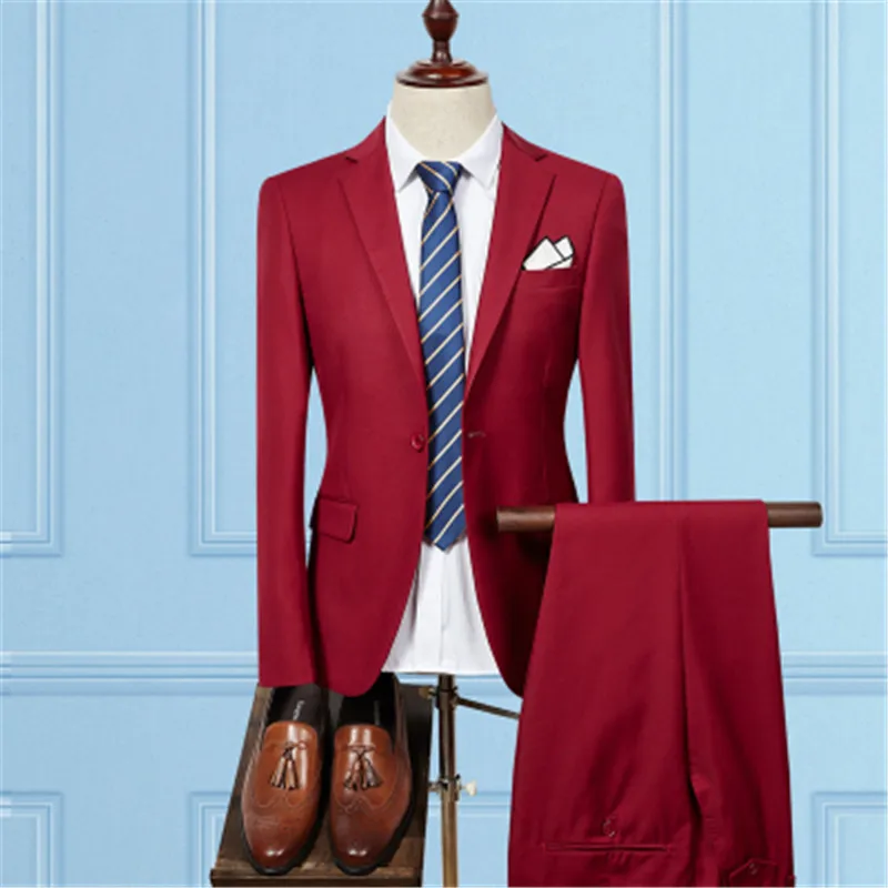 2017 Spring Autumn the new high quality single breasted slim fit suits Men's business suits dress (jacket+pant)