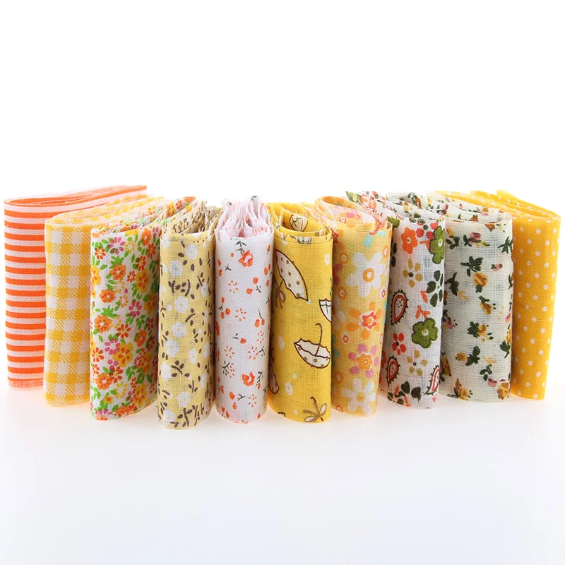 Полоски из ткани хлопок желтый серии 100*5 см 10 шт. Jelly Roll Швейные текстильные