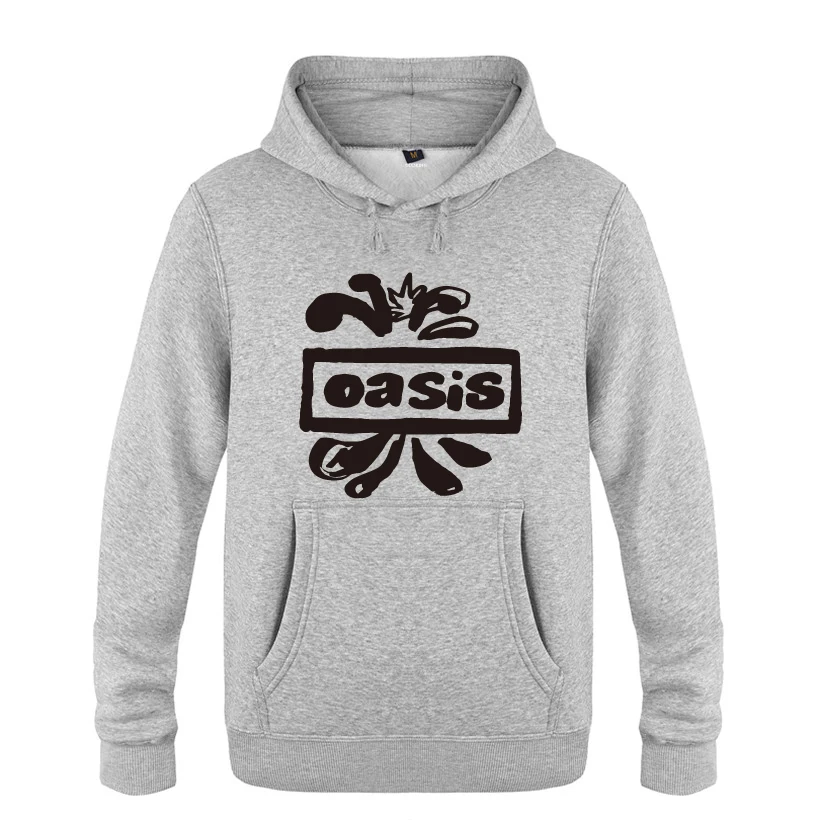 Oasis Rock Rap Music Sweatshirts Men 2018 Mens Hooded Fleece Pullover