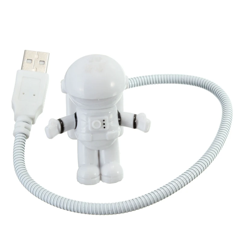 

New Mini White DC 5V Flexible Portable Spaceman Astronaut USB Tube LED Night Light Lamp For Computer Laptop PC Notebook Reading