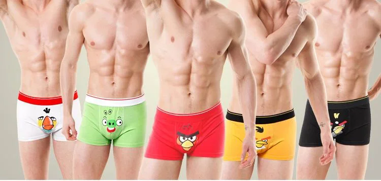 Горячая бренд сексуальная мужская нижнее белье мультфильм Underware хлопок мужские