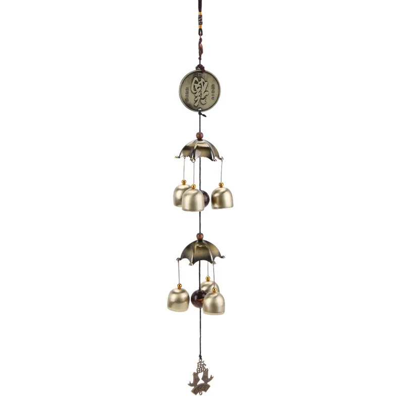 

1 Pcs Buddha Statue Pattern Bell Blessing Feng Shui Wind Chime for Good Luck Fortune Home Car Hanging Decor Gift Crafts