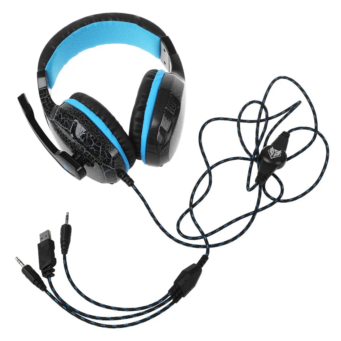 LUPUSS Esport Game Gaming Earphone Headphones Headset Low Bass Stereo with Mic LED Light Wired