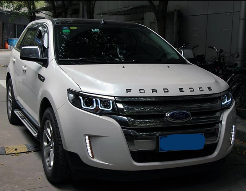 VLAND Автомобильная фара для Ford Edge фары 2010 2011 2012 2013 передние фары с биксеноновым проектором и светодиодный DRL