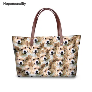 

Nopersonality Cute Dog Women Handbags 3D Animal Print Tote Bags Ladies Spring Summer Travel Portable Hand Bag Bolas Feminina