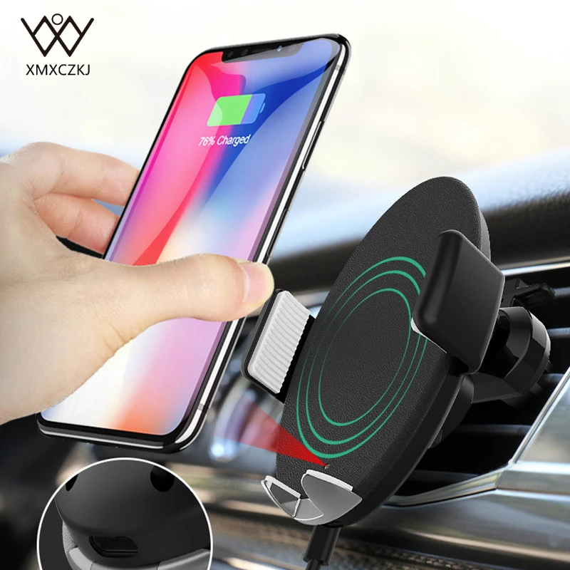 

Qi Car Mount Wireless Charger For iPhone Xs Max X Samsung Intelligent Infrared Sensor Fast Wireless Charging Mobile Phone Holder