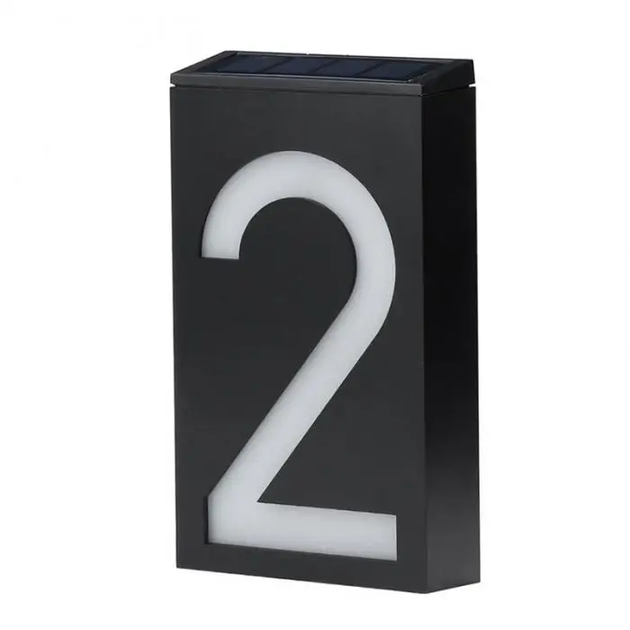 Sinal de Luz Endereço da Porta do Hotel Energia Solar Casa Placa Número Dígitos Novo Led 20 Energia solar led sinal de luz casa