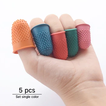 

5Pcs Needlework Cone Finger Tip Protector Quilter Rubber Sewing Craft Thimble Counting