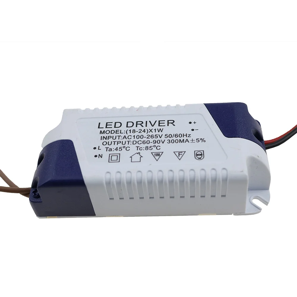 LED External Driver 300mA (1824)x1W DC 60V 90V Led Driver 18W 20W
