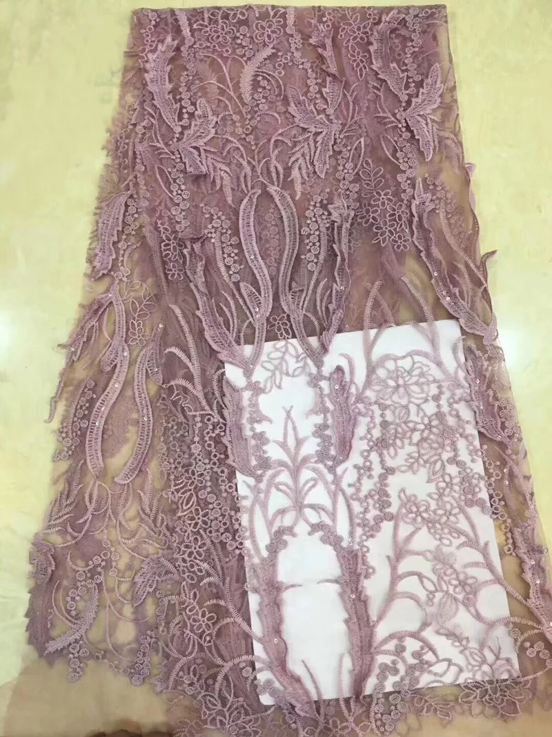 

(5yards/pc) high quality African tulle lace fabric French net lace fabric with fine embroidery & sequins for party dress FZZ150