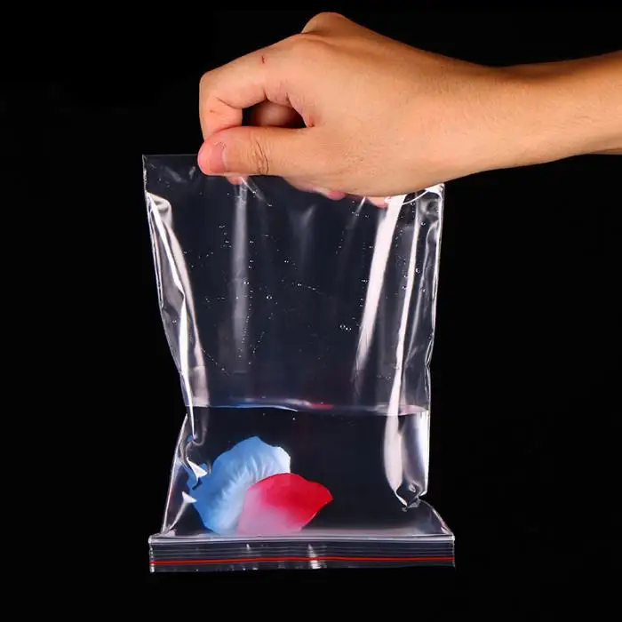 100 шт прозрачный герметичный мешок 0,12 мм с застежкой-молнией и замком на молнии, фиксируемый пластик толщина 899
