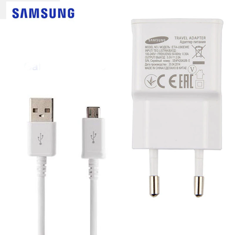 

SAMSUNG Original Micro USB Wall Charger Travel Adapter voor For Samsung GALAXY S5 mini S4mini I9008 Note2 A5 A7 N7100 G870W G530