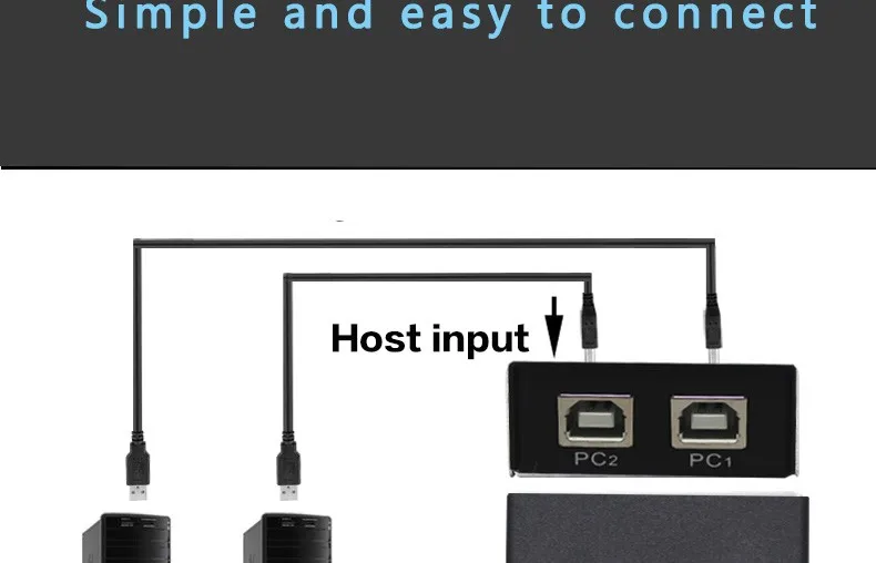 USB коммутатор usb2.0 Hub Руководство Обмен 2 в 4 клавиатура и мышь Обмен Переключатель принтерам для вычисления