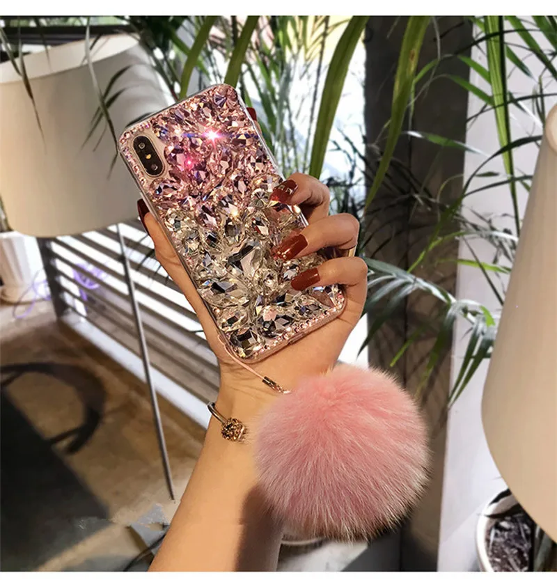 Для Huawei Honor 20 9 10 9X 7X V20 Mate 30 P30 P10 P20 Pro роскошный блестящий чехол со стразами красный