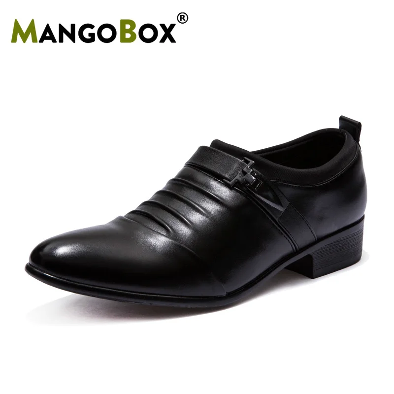 

Height Increasing Male Business Shoes Breathable Absorbent Comfortable Dress Shoes Mangobox Summmer Pointed Toe Loafers