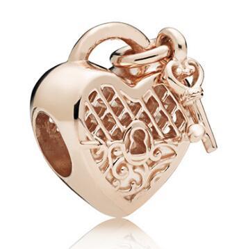 Maxi Small Statement Hollow Love Heart Key Bear Flower Crystal Beads Fit Brand Charm Bangles for Women Making Jewelry