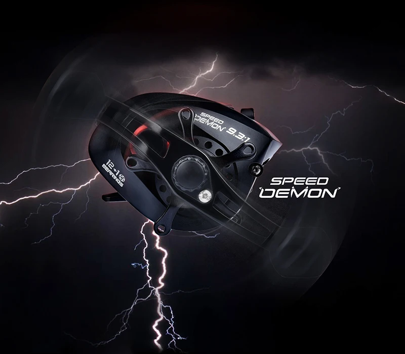 KastKing Speed Demon 9.3:1 High Speed Baitcasting Reel Ultralight 12+1 Ball Bearings River/Lake Lure Fishing Reel -