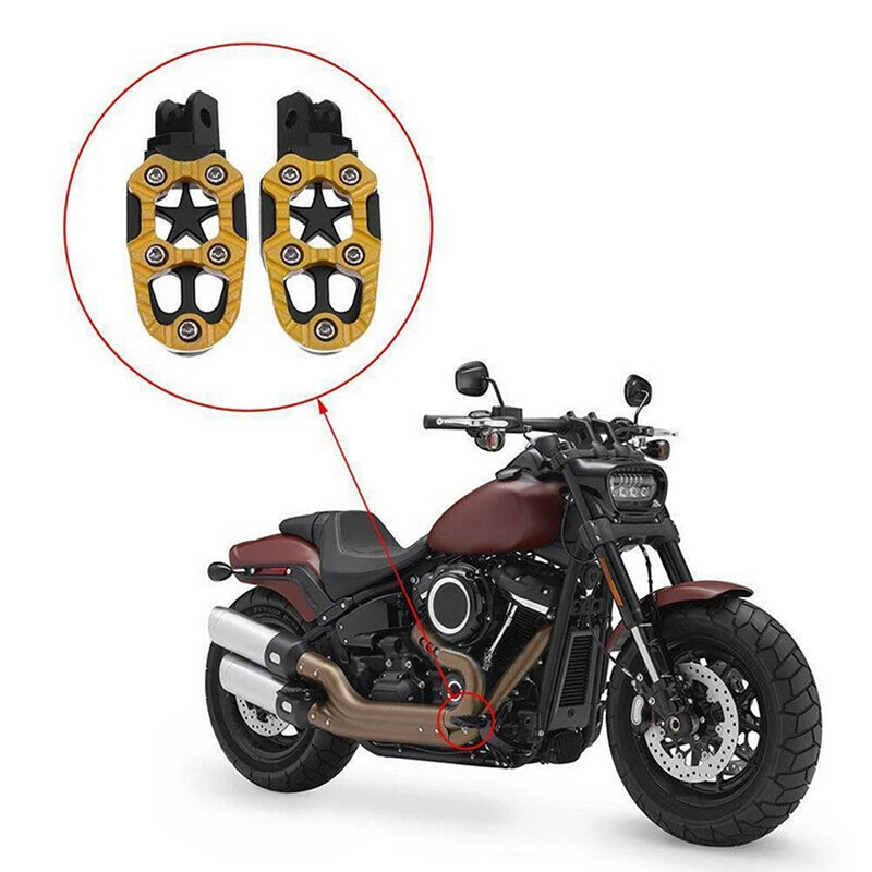 

2pcs Universal 8mm Metal Motor Foot Pegs Pedals Footrests with Spring for Off-road Motorcycle Car-Styling Accessaries