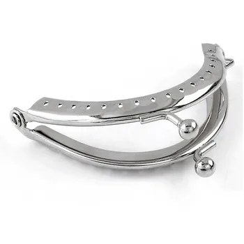 

30Pcs Silver Tone Clutch Coins Purse Handbag Arc Frame Kiss Clasp Handle High Quality 7x5cm
