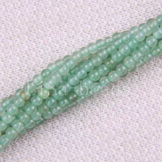 

Fashion Jewelry Round 3MM Green Aventurine Loose Beads Strand 15.5" A444