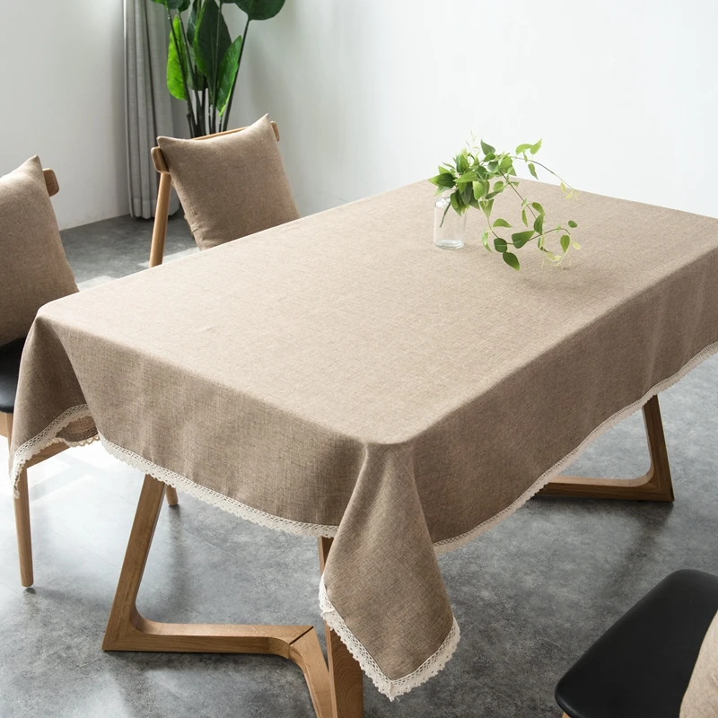 

Modern Linens Tablecloths Plain Lace Rectangular Table Cloth Dining Table Cover Home Kitchen Party Banquet Table Decorative