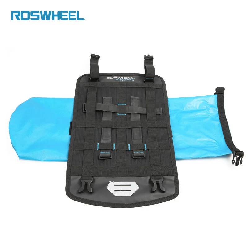 ROSWHEEL 7L полностью водонепроницаемая велосипедная сумка для рыбалки, руля велосипеда, сумка MTB для шоссейного велосипеда, передняя рама, корзина, сумка