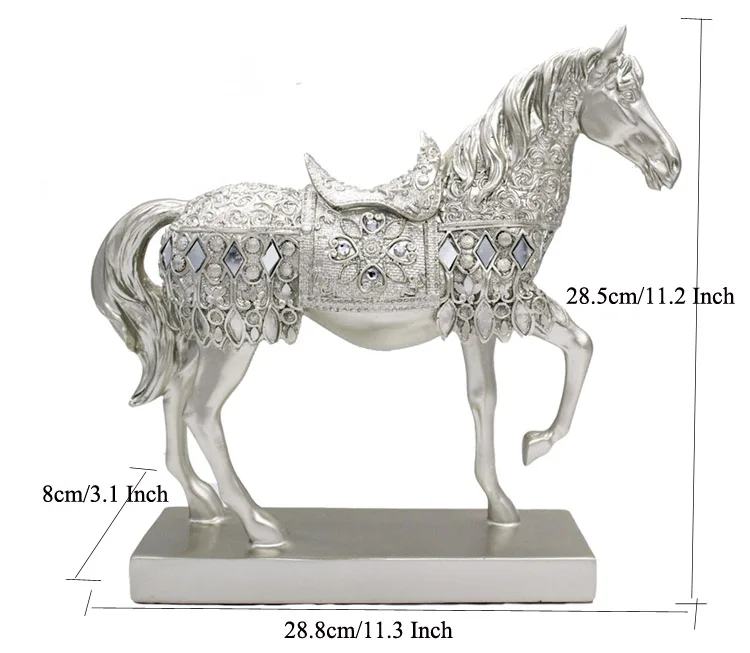 Crystal Patterned Horse Figurine