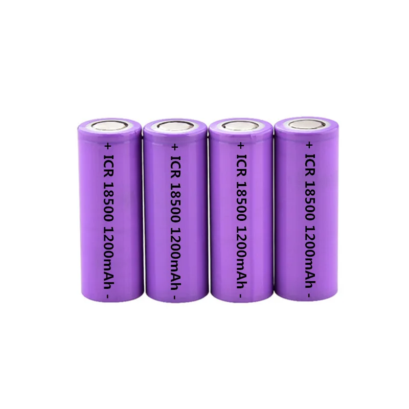 

AIMIHUO 4pcs 18500 1200 mAh 3.7V Li-ion Rechargeable Battery 18500 HIGH CAPACITY FOR FLASHLIGHT
