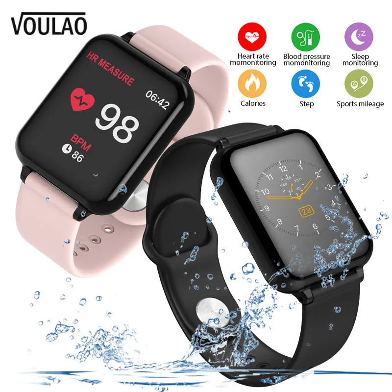 

VOULAO Smart Watch Women B57 Sport Smartwatch Heart Rate Monitor Fitness Tracker IP68 Waterproof Smart Bracelet For IOS Android