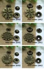 50sets/lot fruit flower design bronze color metal snap button DIY leather craft accessories 2