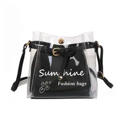 ABDB-Новая модная женская Прозрачная ПВХ сумка через плечо женская кожаная сумка через плечо сумка-кошелек