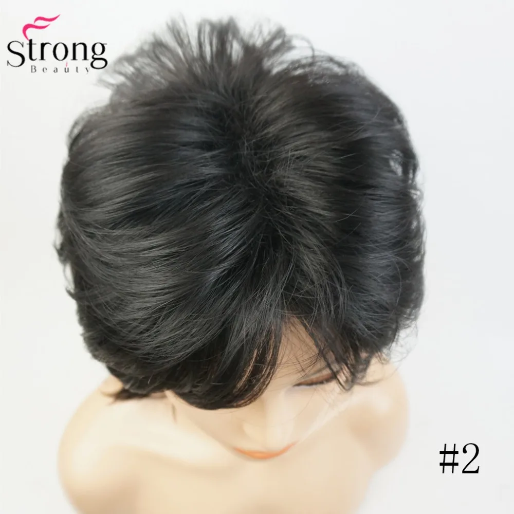 StrongBeauty женский синтетический парик черный Средний кудрявый волос Ombre Auburn/Блонд парики из натуральных волос