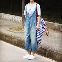 Новинка, летние женские повседневные свободные джинсовые комбинезоны на лямках, комбинезон на молнии, джинсы, комбинезоны W908