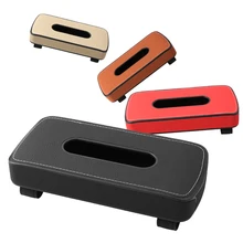 Автомобильный солнцезащитный козырек, подвесная коробка из ткани, искусственная кожа, авто аксессуары, держатель для бумажных салфеток, 4 цвета