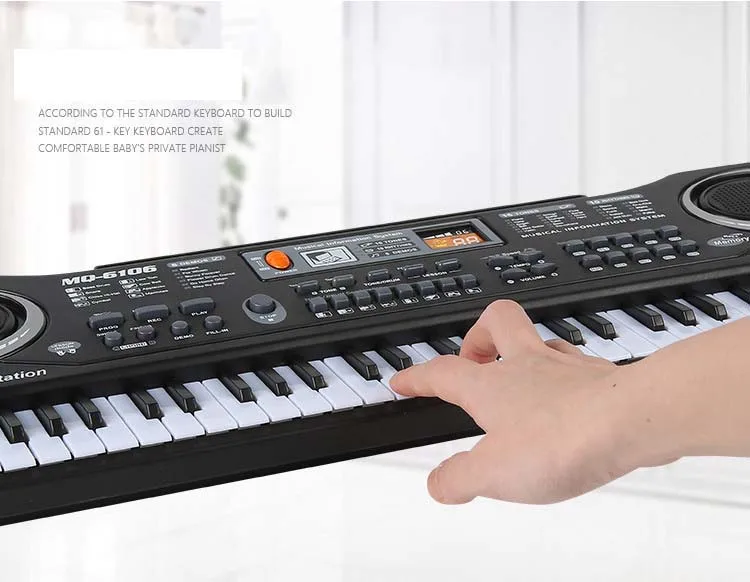 61-ключ детская клавиатура многофункциональный музыкальный пианино игрушка для начинающих запись большой подарок игрушка-пазл для раннего развития