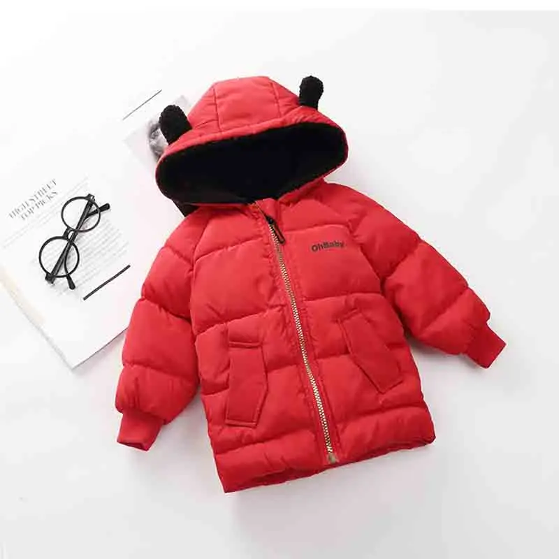 

BibiCola boy winter coat girls jacket children winter fashion hooded down cooton outerwear 2018 winter boys girl thick warm coat