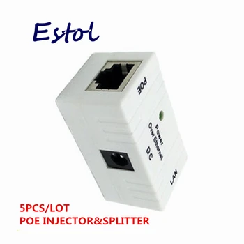 

Whole sale bulk sale White 5PCS/lot RJ45 Connector POE Injector Power over Ethernet Adapter IP Camera,IP Phone power switch