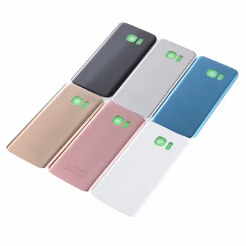 

S7 G930F Glass Housing Battery Back Cover Rear Door For Samsung S7 Edge G935F Battery Cover With 3M Sticker Glue