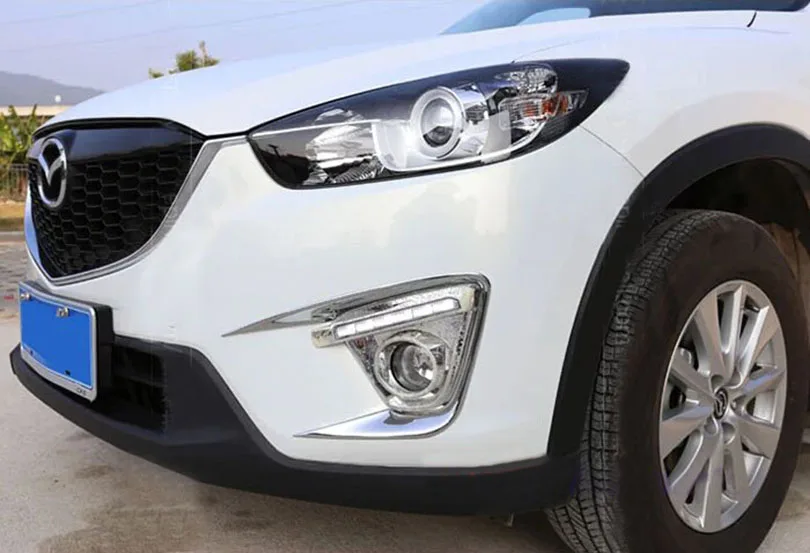 Зеркало хромированные передние противотуманные фары светильник абажур для лампы с металлическим каркаксом отделка украсить для Mazda CX-5 CX5 2012 2013
