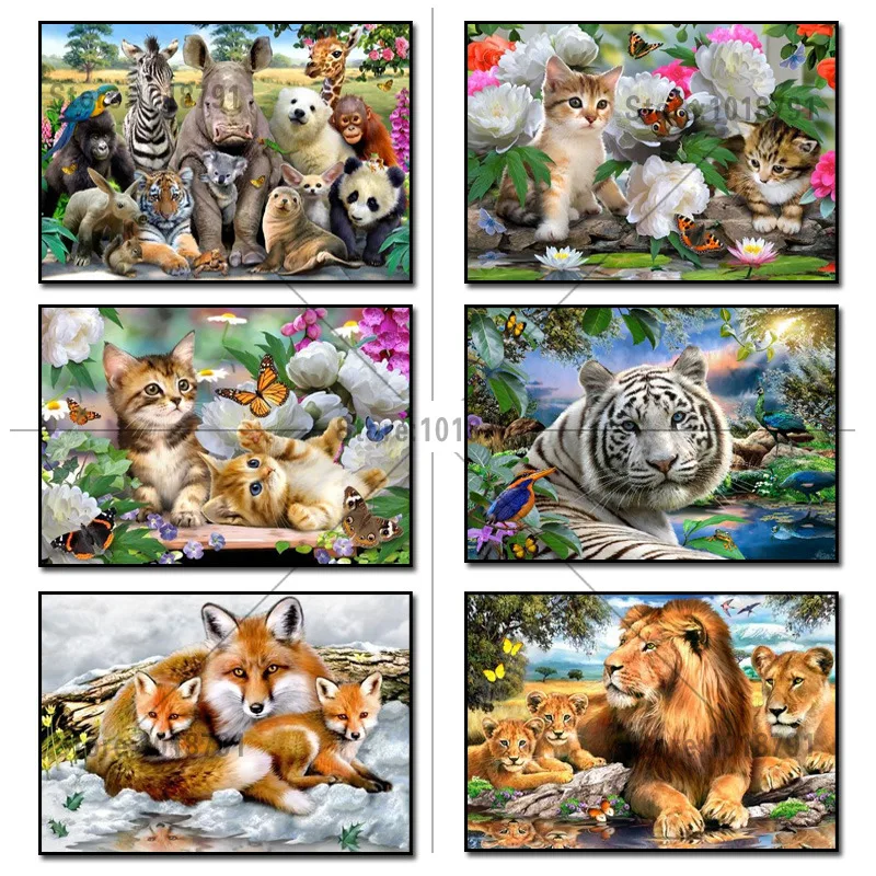 

Craft 5D diamond painting resin mosaic diamond painting whole picture drill diamond Diamond needlework embroidery couple cats