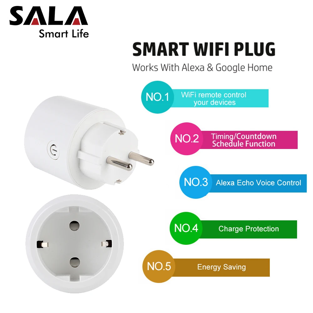 

Smart Home WIFI Timer XiOU Smart WiFi EU Socket Smart House Automation with Alexa Echo Voice Control APP for iphone Android