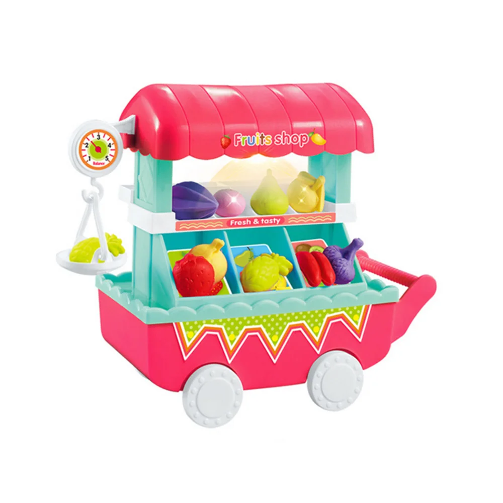 Новая модель маленьких тележек девочка мини овощи фрукты магазин супермаркет детские игрушки Играя дома детские игрушки - Цвет: B