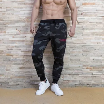 

2018 New Camouflage Jogger Pants Men Fitted Active Cotton Sweatpants Male Track Pants Letters embroidery Casual Pants Man