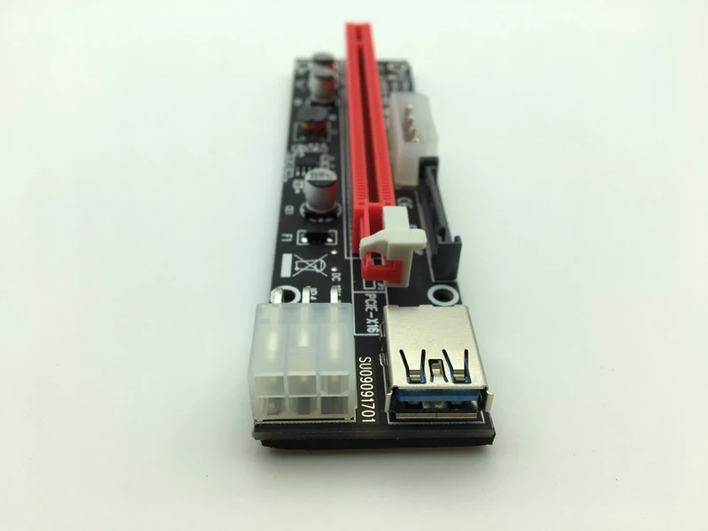 60CM PCI Express 1X To 16X PCIE Riser Card For BTC Miner Machine Overcurrent Protection USB Cable SATA To 6Pin Power Cord Mining