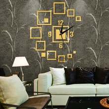

Wall Clock Alarm Wall Stickers Acrylic Creative Reloj De Pared 3D Decor Swing Wall Clock Wall Stickers Home Decor Dropshiping