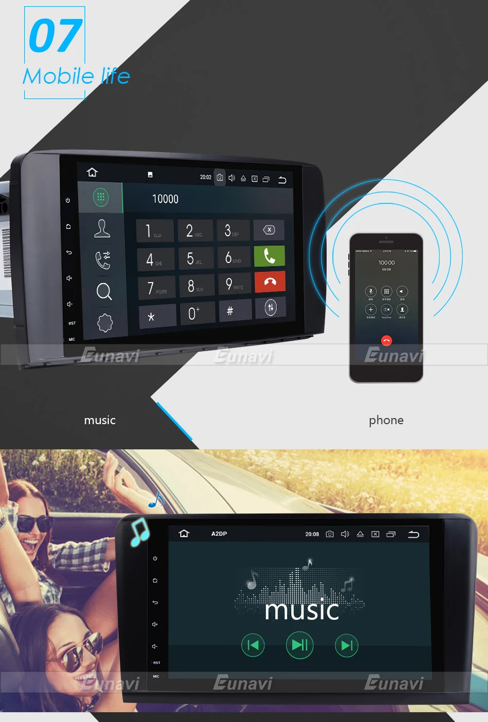 Clearance Eunavi 2 Din Quad core 9