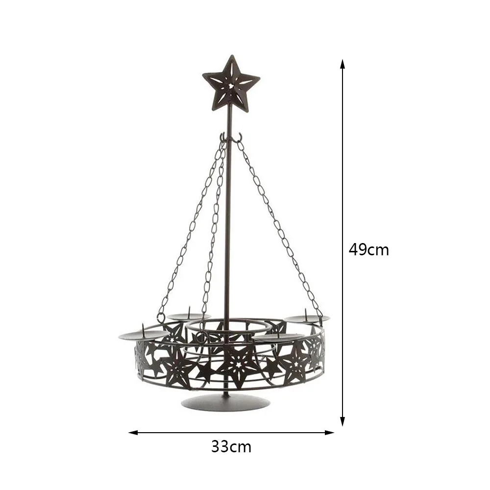 Длинная цепочка Рождественское украшение дома проволока Железный полый подсвечник настенный подсвечник Фонарь Магазин Бар Кафе Свадебный декор