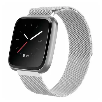 

Watch Band Magnetic Wristband Strap for Versa/Versa Lite 18mm Polished Stainless Steel Milanese Bracelet Loop Replacement